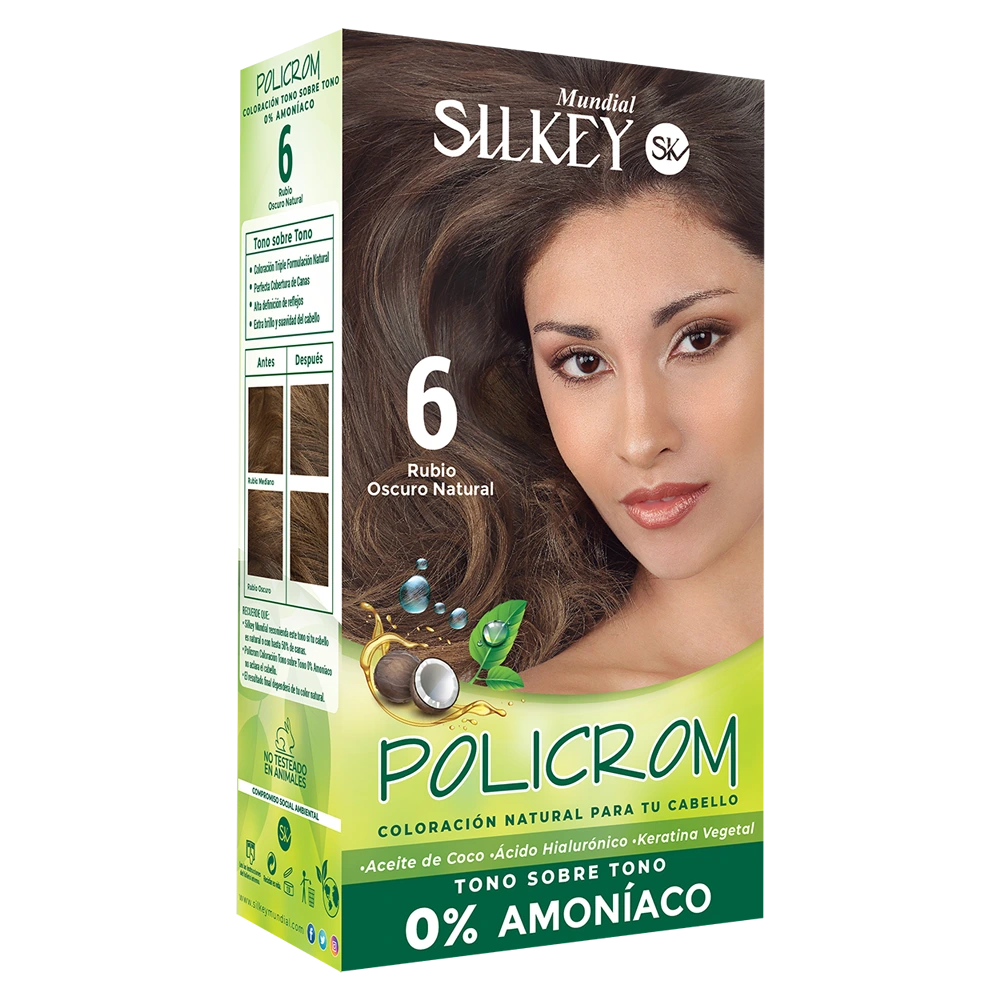 POLICROM TONO SOBRE TONO 6 (RUBIO OSCURO NATURAL - 35 GR - CAJA)