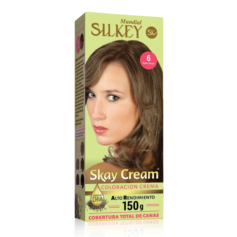COLORACION CREMA SKAY CREAM  RUBIO OSCURO (6 - REVELADOR DE COLOR + COLORACION EN CREMA)