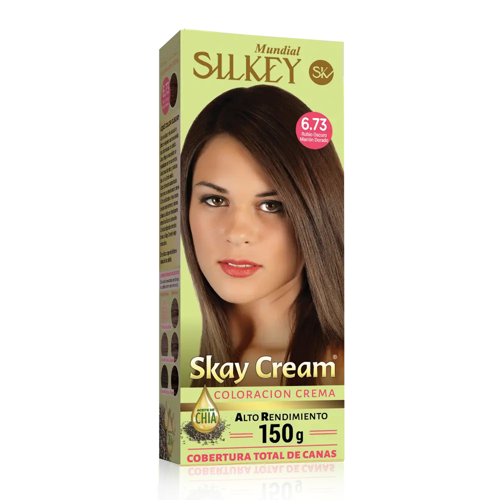 COLORACION CREMA SKAY CREAM  RUBIO OSCURO MARRON DORADO (6.73 - REVELADOR DE COLOR + COLORACION EN CREMA)