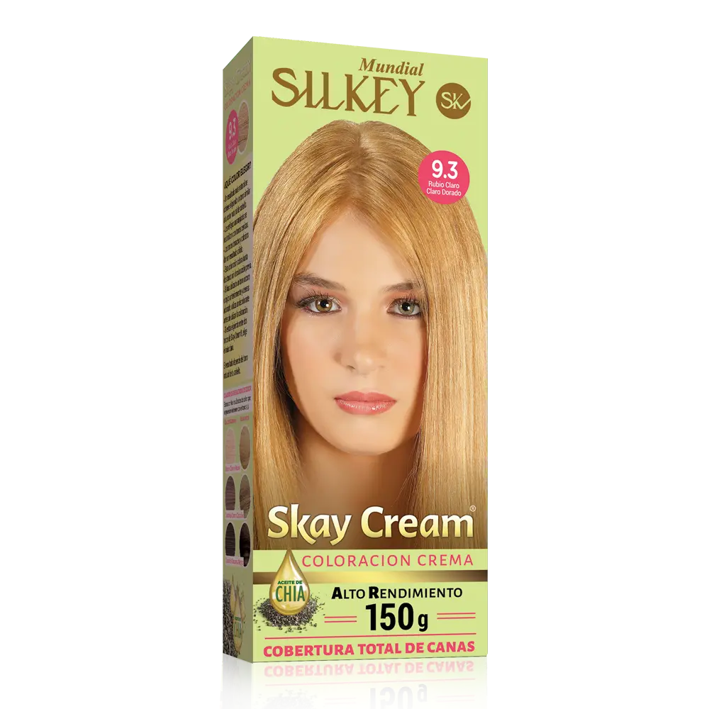 COLORACION CREMA SKAY CREAM RUBIO CLARO CLARO DORADO (9.3 - REVELADOR DE COLOR + COLORACION EN CREMA)