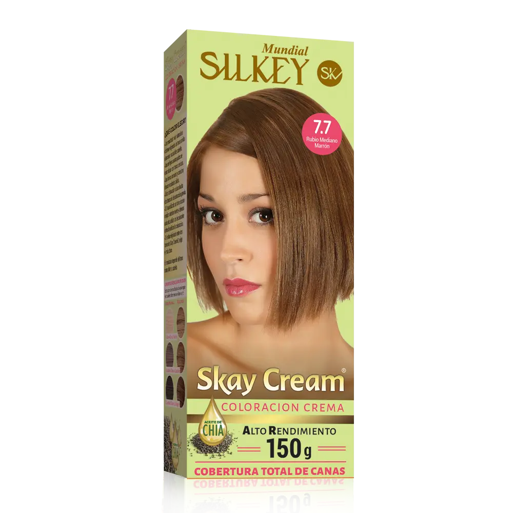 COLORACION CREMA SKAY CREAM RUBIO MEDIANO MARRON (7.7 - REVELADOR DE COLOR + COLORACION EN CREMA)