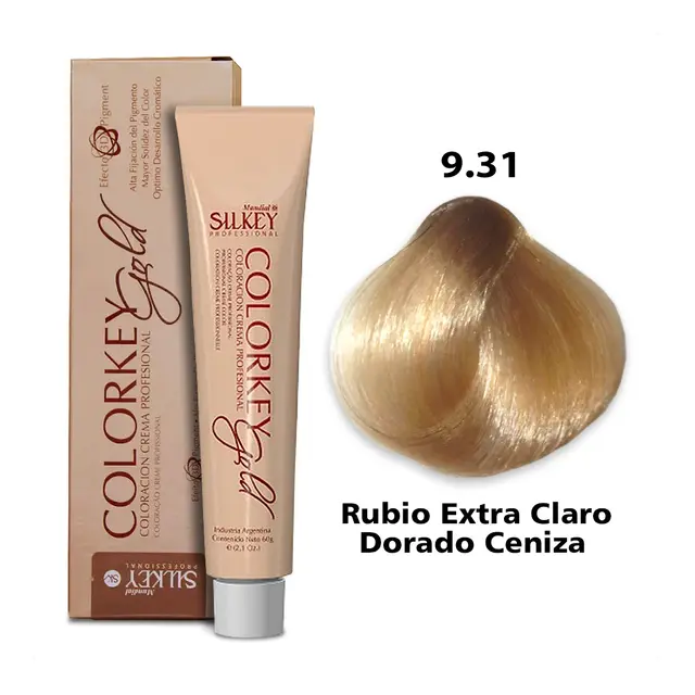 COLORKEY GOLD RUBIO EXTRA CLARO DORADO CENIZA (9.31 - 60 GR - POMO)