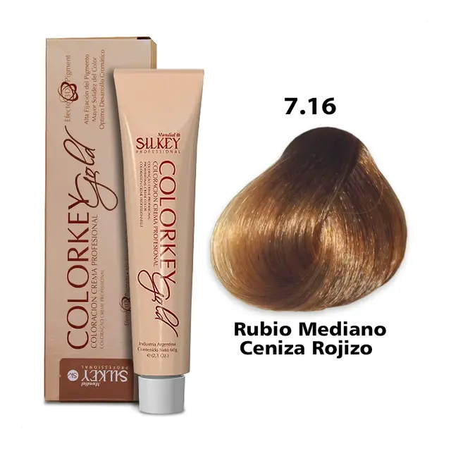 COLORKEY GOLD RUBIO MEDIANO CENIZA ROJIZO (7.16 - 60 GR  - POMO)