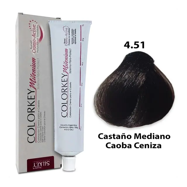 COLORKEY MILENIUM CASTAÑO MEDIANO CAOBA CENIZA (4.51 - 120 GR - POMO)