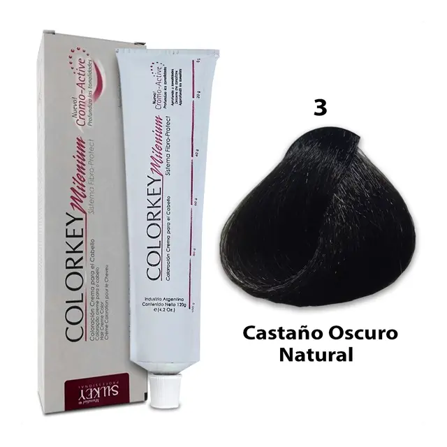COLORKEY MILENIUM CASTAÑO OSCURO NATURAL (3 - 120 GR - POMO)