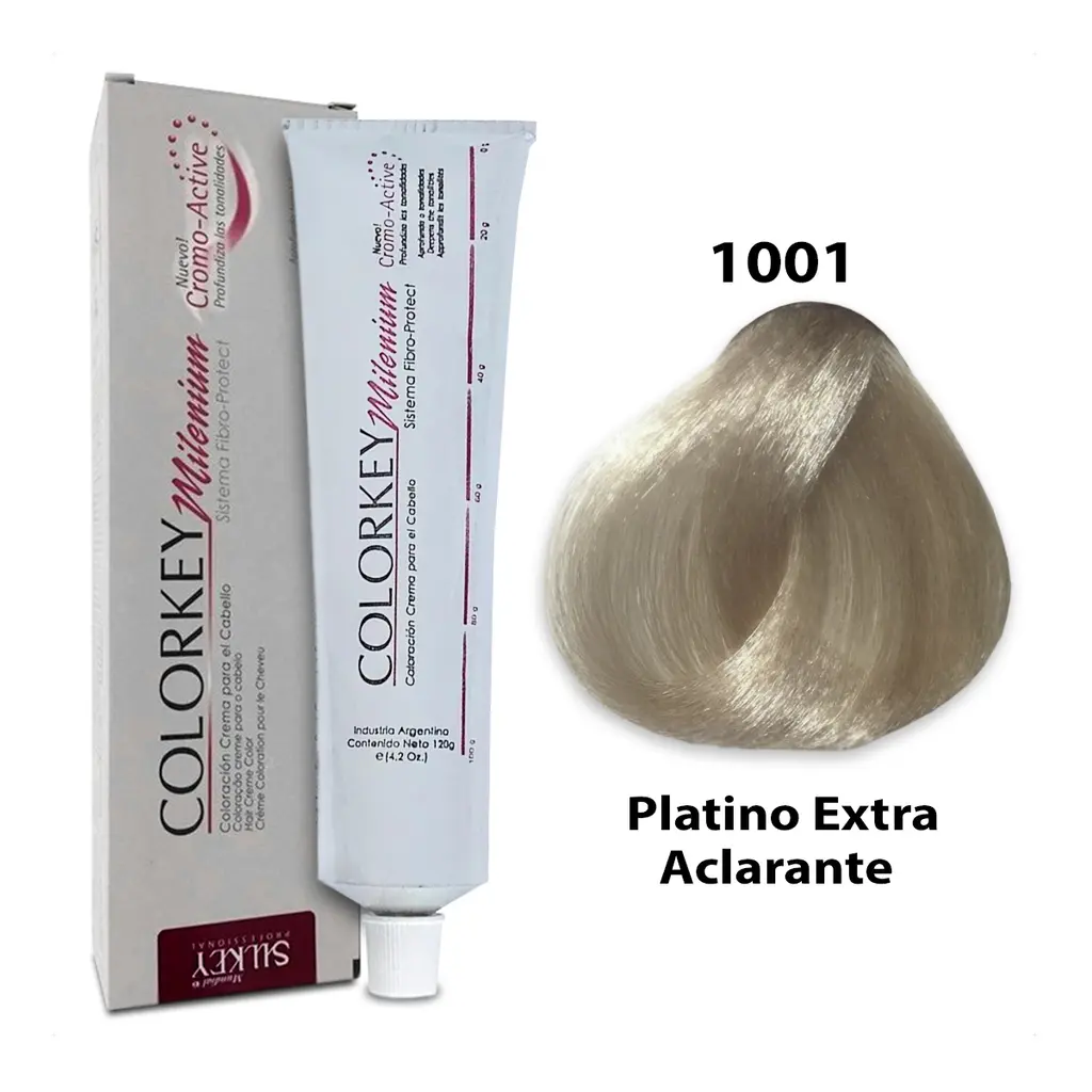 COLORKEY MILENIUM PLATINO EXTRA  ACLARANTE (1001 - 120 GR - POMO)