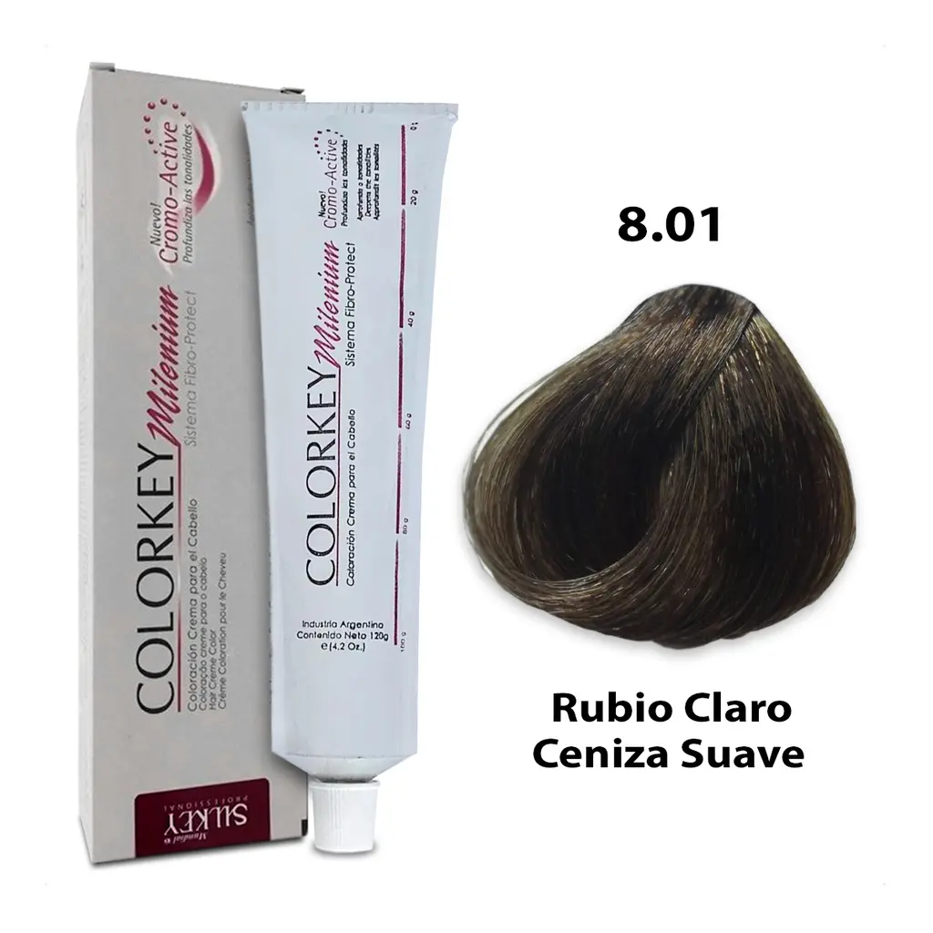 COLORKEY MILENIUM RUBIO CLARO CENIZA SUAVE (8.01 - 120 GR - POMO)