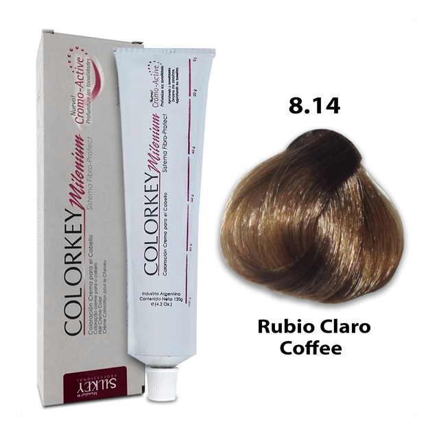 COLORKEY MILENIUM RUBIO CLARO COFFE (8.14 - 120 GR - POMO)