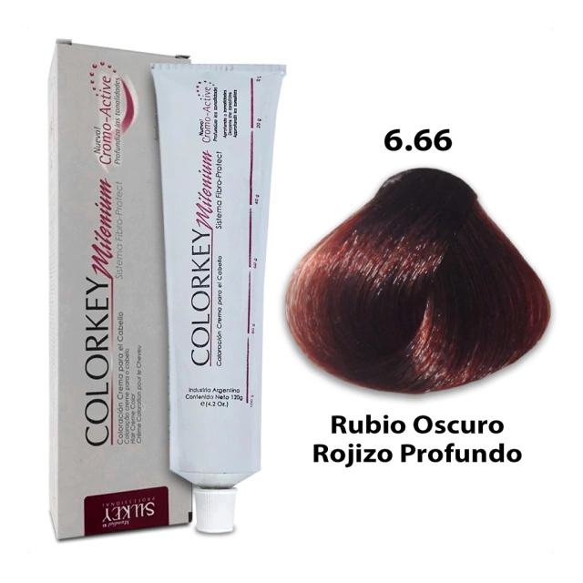 COLORKEY MILENIUM RUBIO OSCURO ROJIZO PROFUNDO (6.66 - 120 GR - POMO)