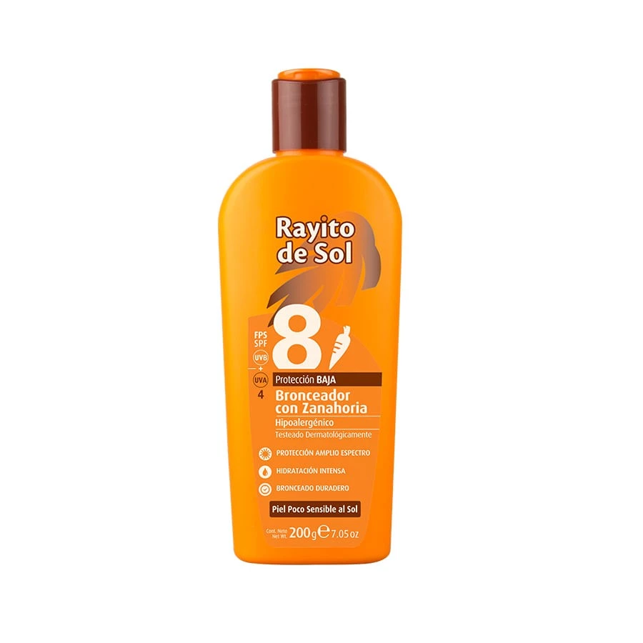 GEL BRONCEADOR CON ZANAHORIA (200 ML - FRASCO)