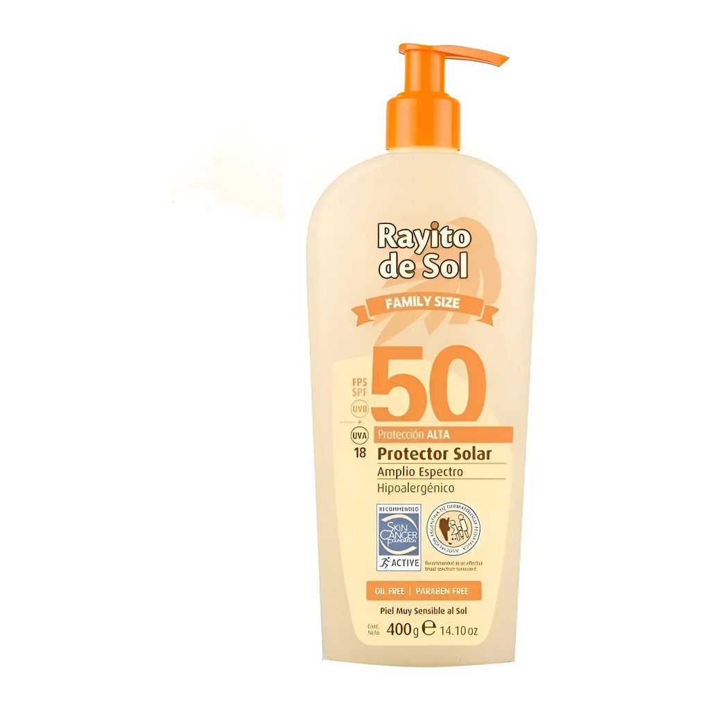 PROTECTOR SOLAR FAMILY FPS 50 (400 GR - BOTELLA) RAYITO DE SOL