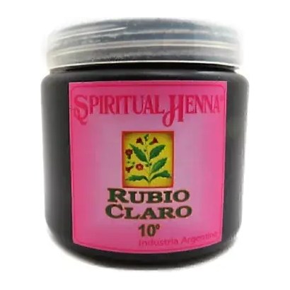 HENNA RUBIO CLARO 10                       (80 GRS. - POTE) SPIRITUAL HENNA