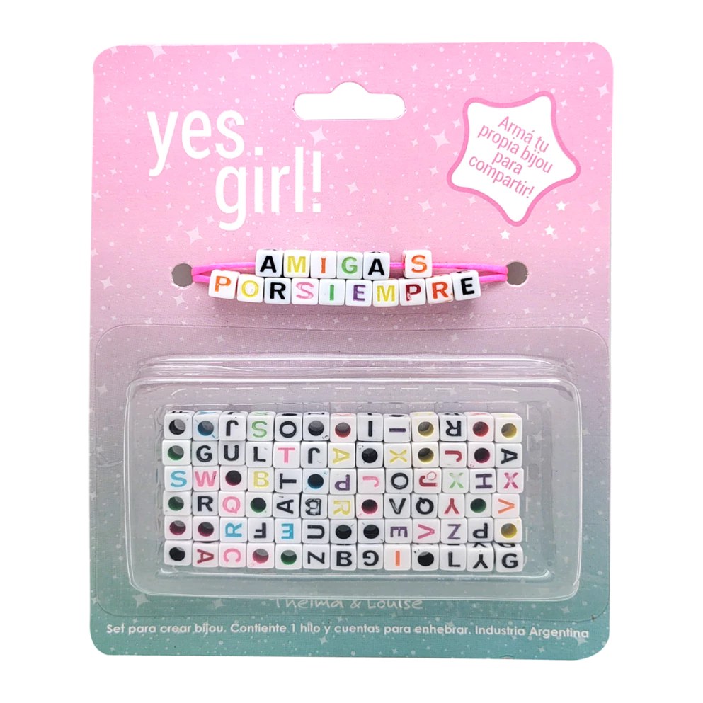 FASHION SET LETRAS YES GIRL (1 UND - BLISTER) THELMA Y LOUISE