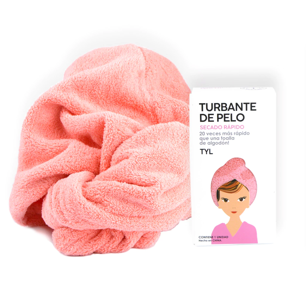 TURBANTE DE BAÑO  (1 UND - CAJA)