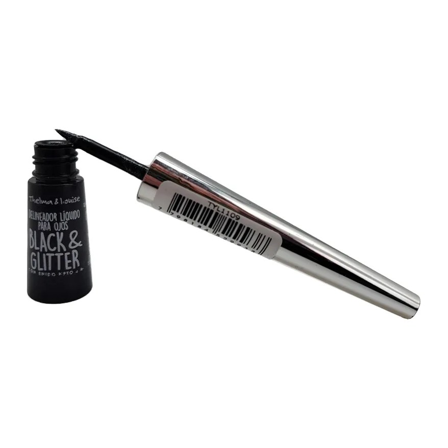 [46829] DELINEADOR LIQUIDO BLACK Y GLITTER (NEGRO - 3 ML - FRASCO) THELMA Y LOUISE