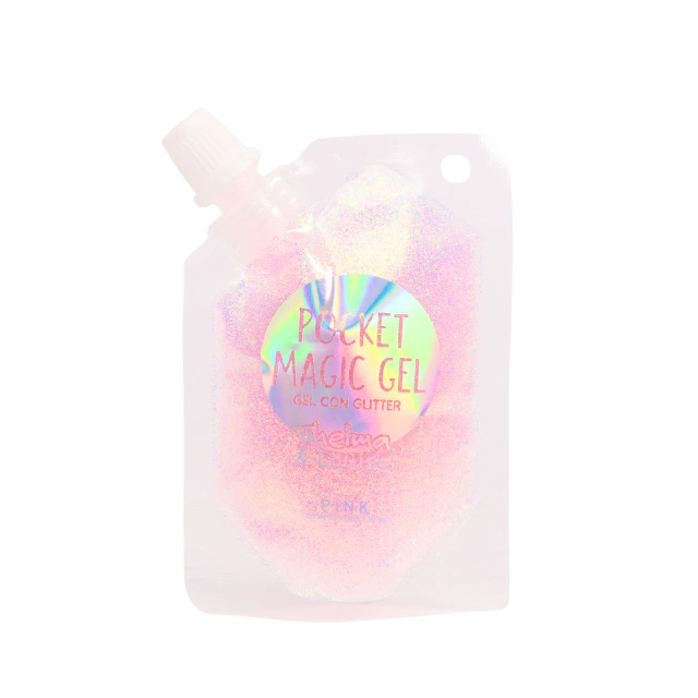 GEL CON GLITTER  (ROSA - 1 UND - BOLSA)