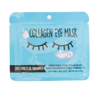 MASCARA CON COLAGENO PARA OJERAS  (PINK - 1 PAR  - BOLSA)