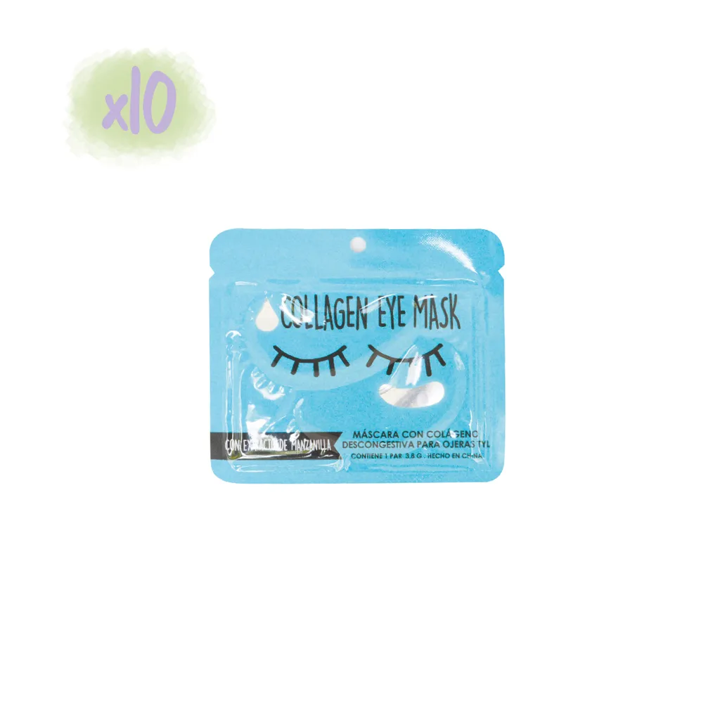 MASCARA CON COLAGENO PARA OJERAS  (GLITTER - 1 PAR  - BOLSA)