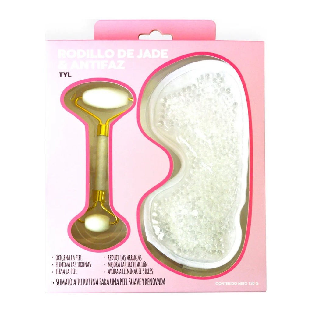[46802] SET RODILLO FACIAL DE JADE+ANTIFAZ DESCONGESTIVO (120 G - CAJA) THELMA Y LOUISE