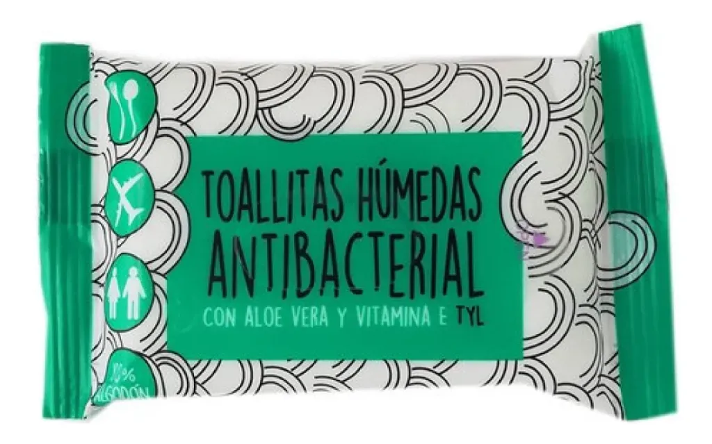 TOALLITAS HUMEDAS ANTIBACTERIAL  (28 ML - BOLSA)