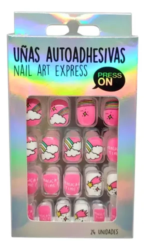 UÑAS AUTOADHESIVAS ARCO IRIS (24 UND - CAJA)