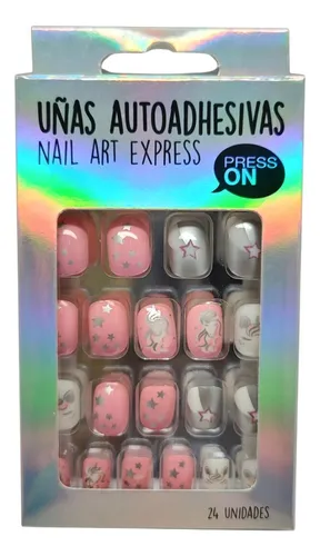 UÑAS AUTOADHESIVAS ESTRELLAS (24 UND - CAJA)