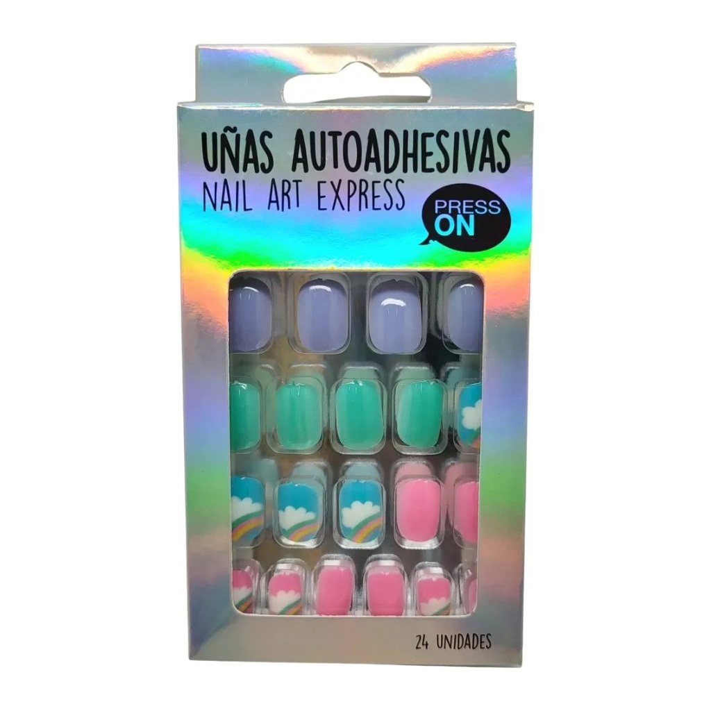 UÑAS AUTOADHESIVAS NUBES (24 UND - CAJA) THELMA Y LOUISE