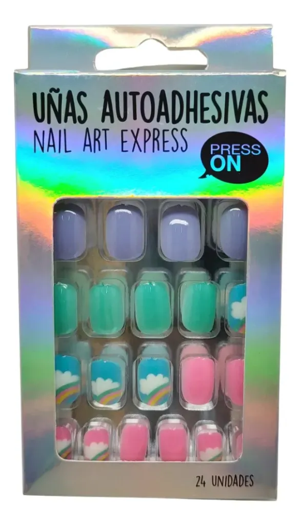 UÑAS AUTOADHESIVAS NUBES (24 UND - CAJA)