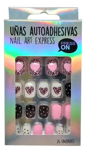UÑAS AUTOADHESIVAS PUNTOS (24 UND - CAJA)
