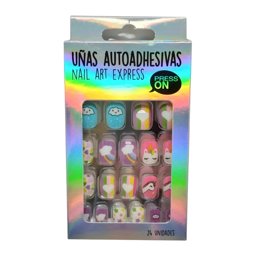 UÑAS AUTOADHESIVAS UNICORNIO (24 UND - CAJA) THELMA Y LOUISE