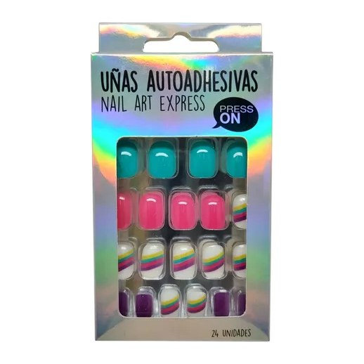 [46774] UÑAS AUTOADHESIVAS LINEAS (24 UNDS - CAJA) THELMA Y LOUISE