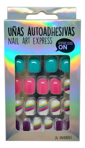 UÑAS AUTOADHESIVAS LINEAS (24 UNDS - CAJA)