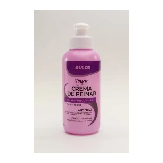 CREMA DE PEINAR RULOS C/ VITAMINA C Y BIOTINA (150 CC - FRASCO) TINGERE