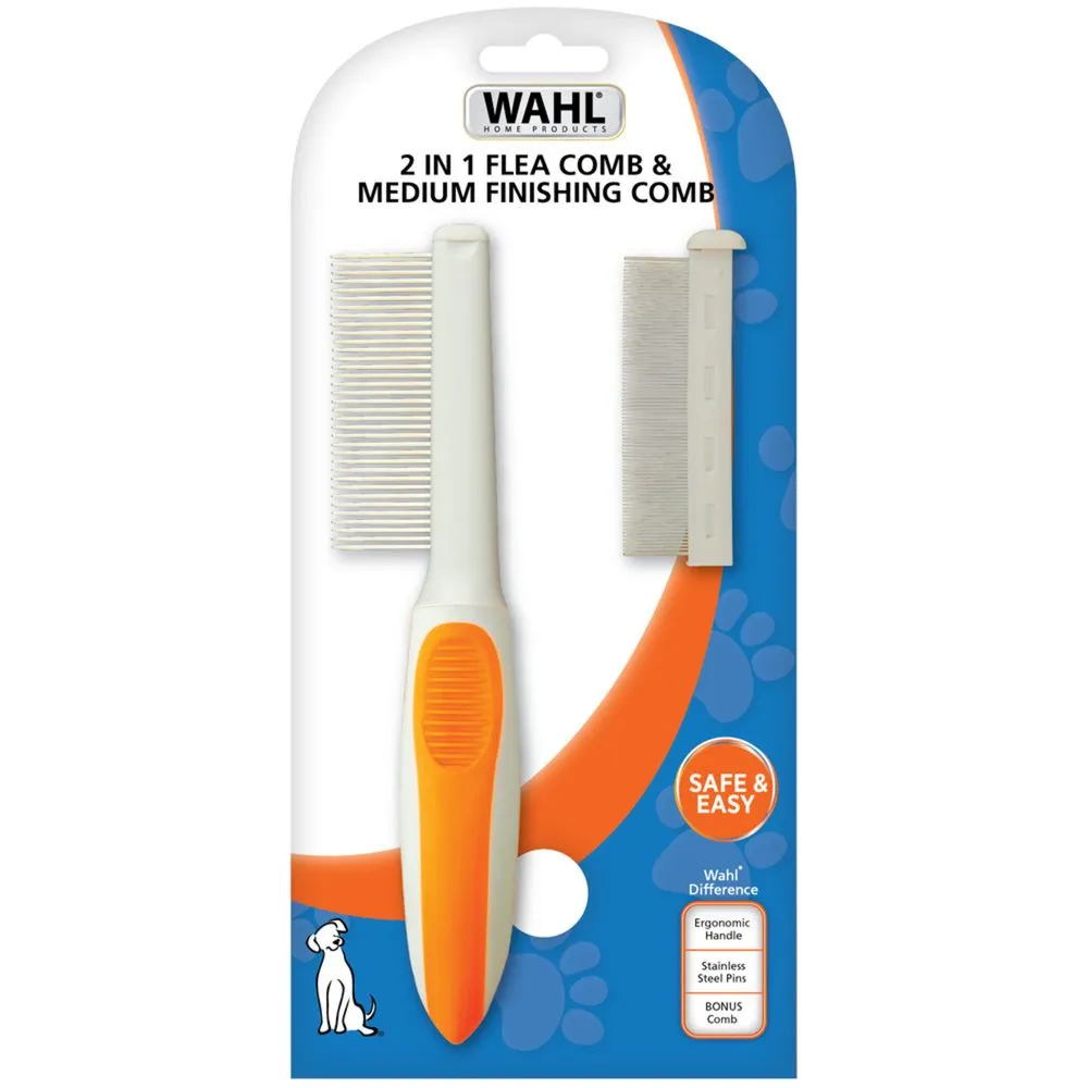 PEINE METAL CON MANGO 2 EN 1 ( MEDIO Y FINO) (UNIDAD - PACK)