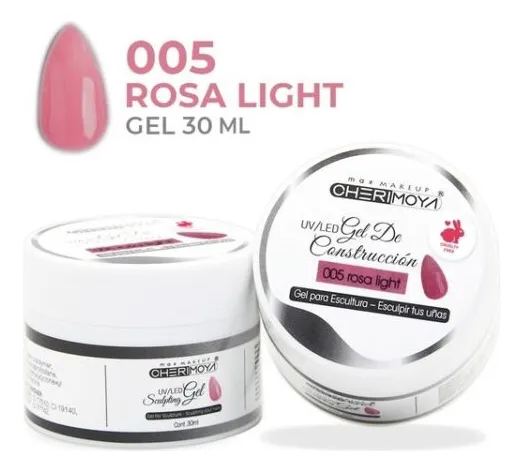GEL DE CONSTRUCCION UV/LED 005 ROSA LIGHT (ROSA LIGHT - 30 ML - POTE)