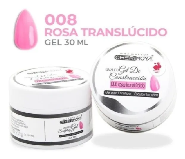 GEL DE CONSTRUCCION UV/LED 008 ROSA TRANSLUCIDO (ROSA TRANSLUCIDO - 30 ML - POTE)