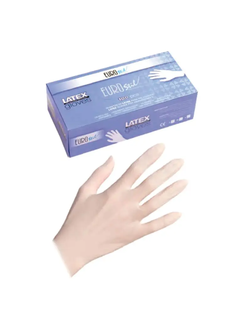 CAJA 100 GUANTES LATEX BLANCO TALLE SMALL VENTA POR PAR (BLANCO - 100UND - CAJA)