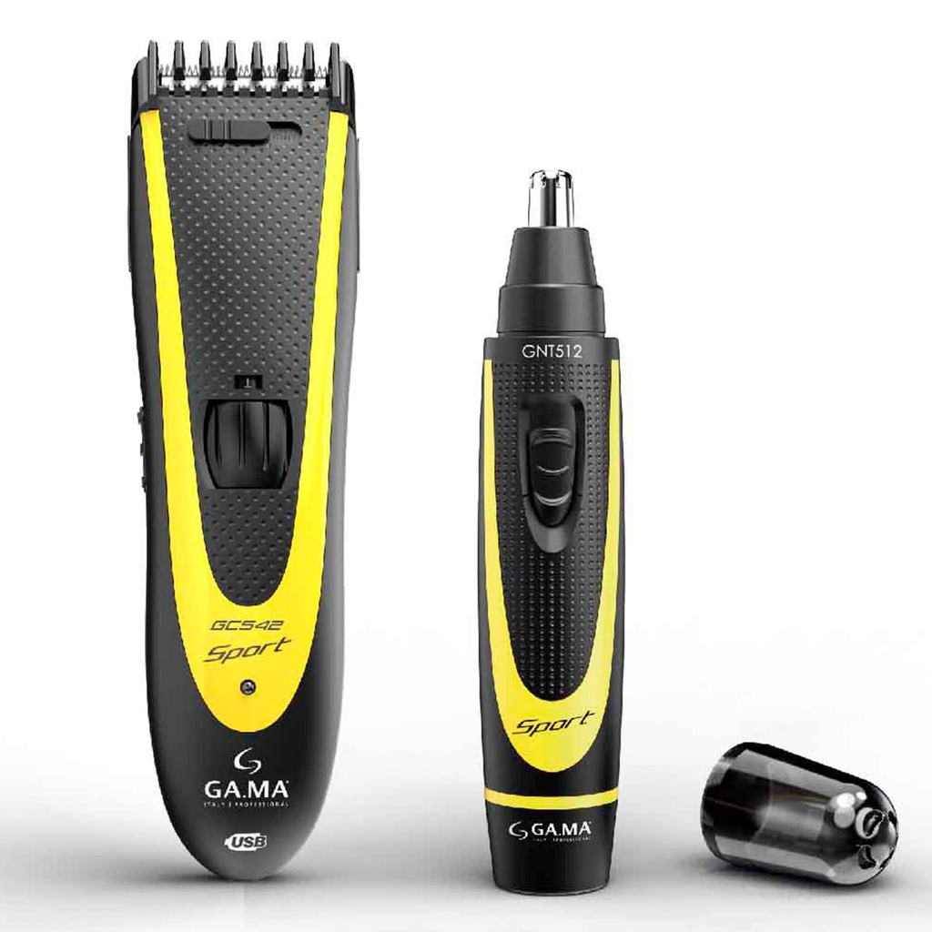 [49054] MAQUINA SPORT + NOSE TRIMMER PEINES DE 3MM A 14,5MM (2 UND - CAJA) GAMA