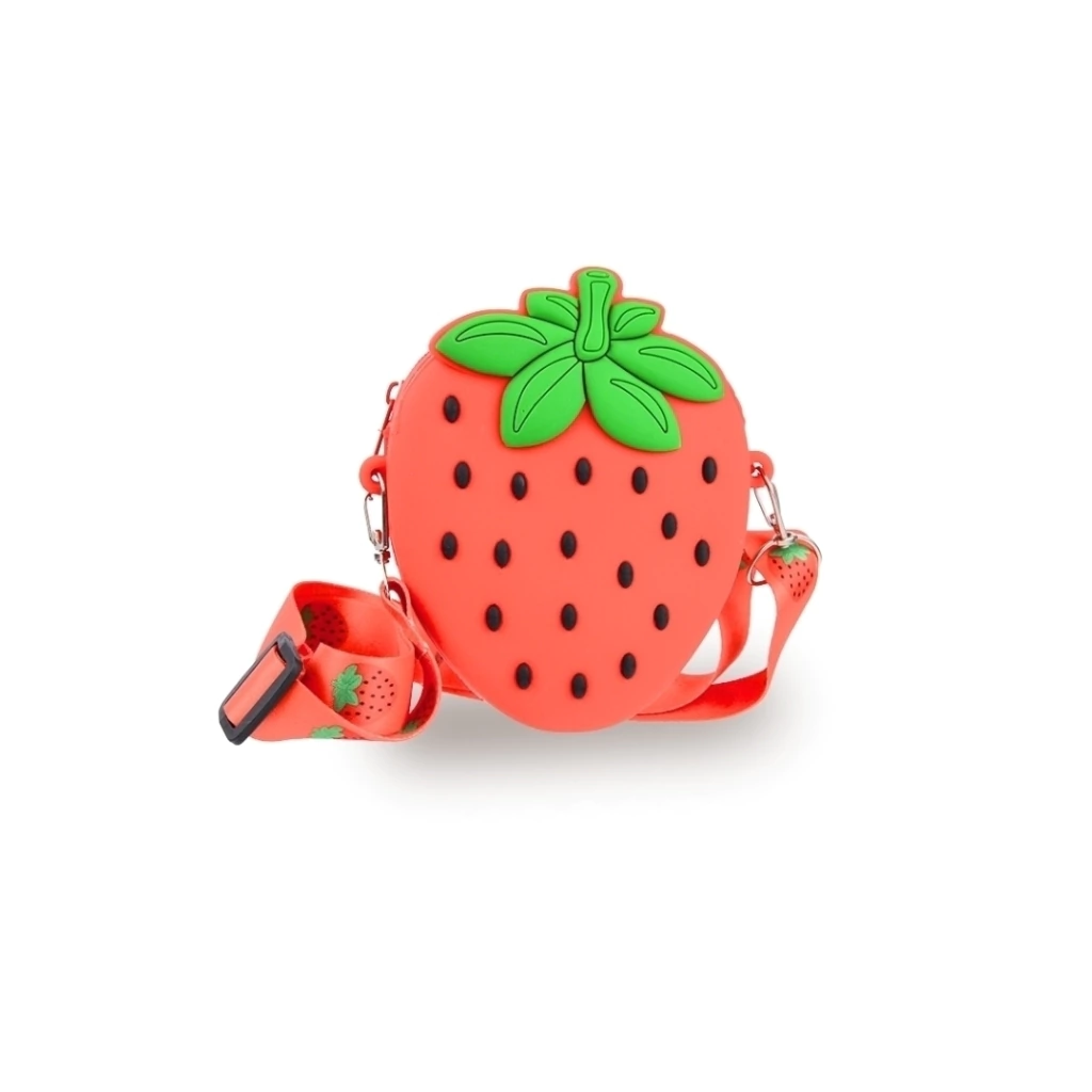 CARTERITA INFANTIL SILICONA FRUTILLAS (1 UND - BOLSA)