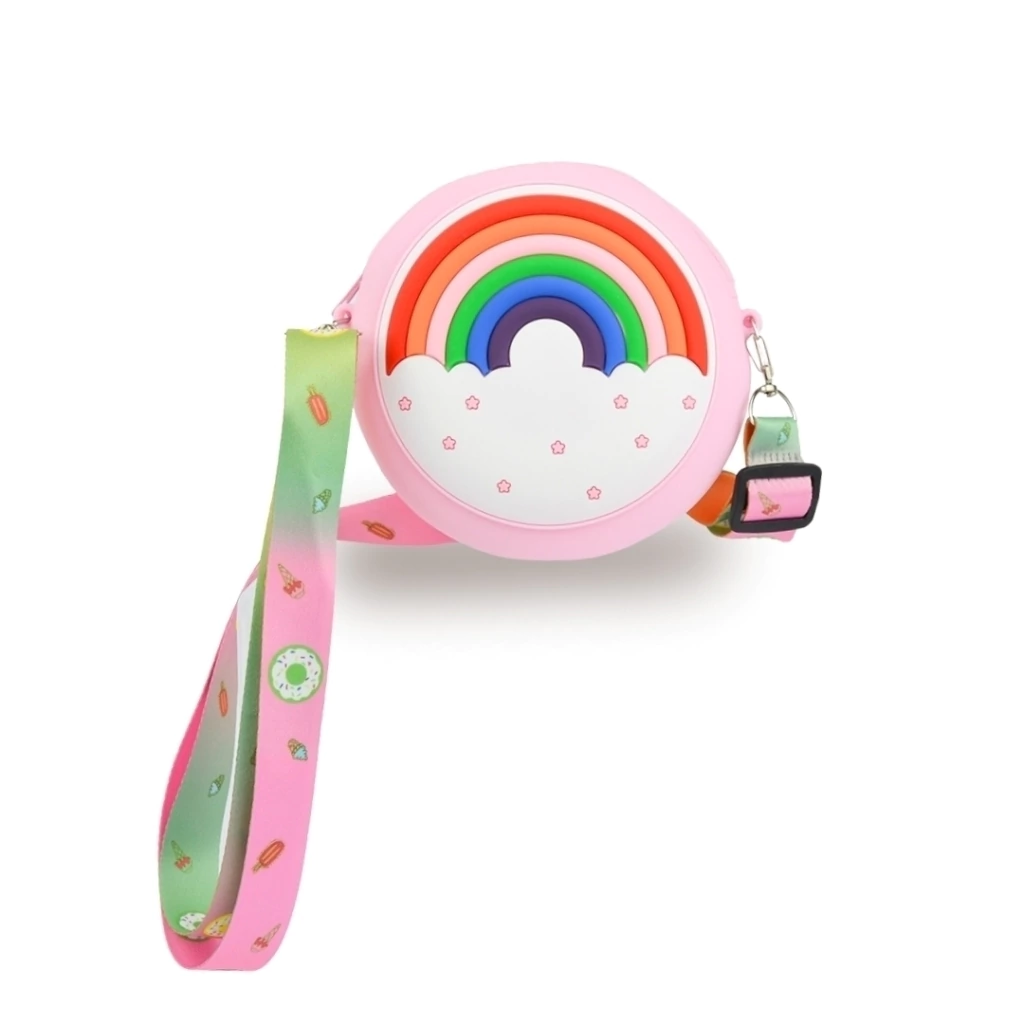 CARTERITA INFANTIL SILICONA RAINBOW (1 UND - BOLSA)