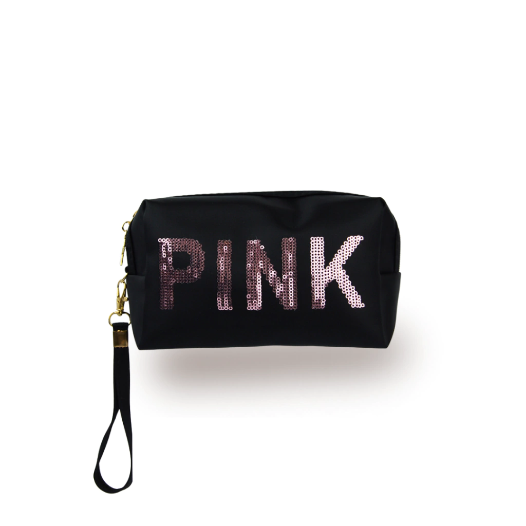 NECESSAIRE PINK NEGRO (NEGRO - 1 UND - BOLSA)