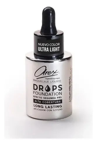 [44382] MAQUILLAJE DROPS ULTRA LIGHT (CLARO - 30 GR - FRASCO) AREX