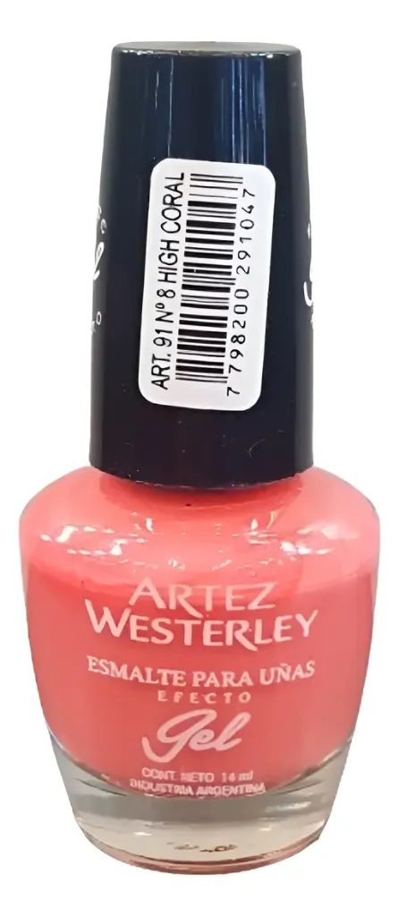 ESMALTE EFECTO GEL HIGH CORAL (14 C.C - FRASCO) ARTEZ WESTERLEY