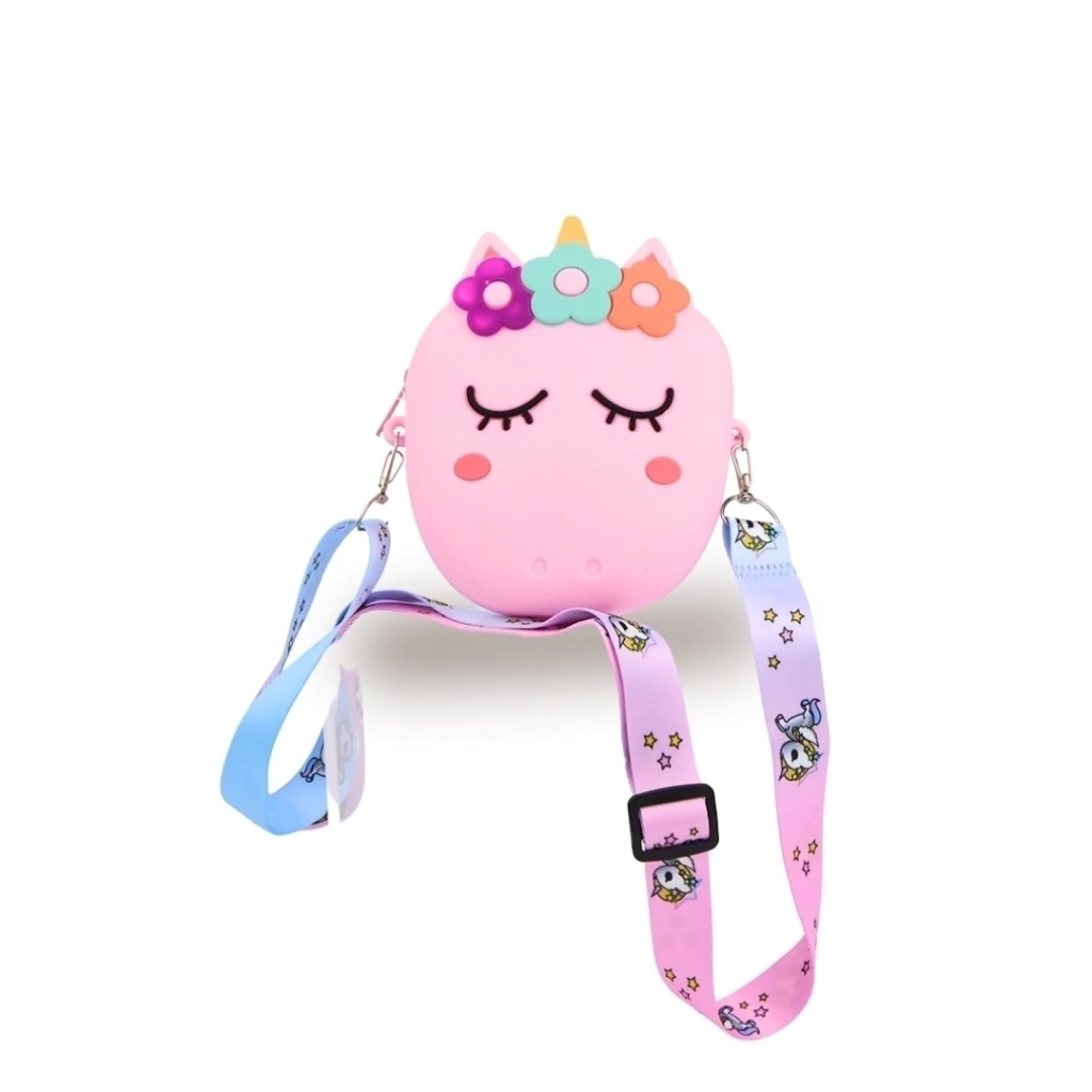 CARTERITA  INFANTIL SILICONA UNICORNIO