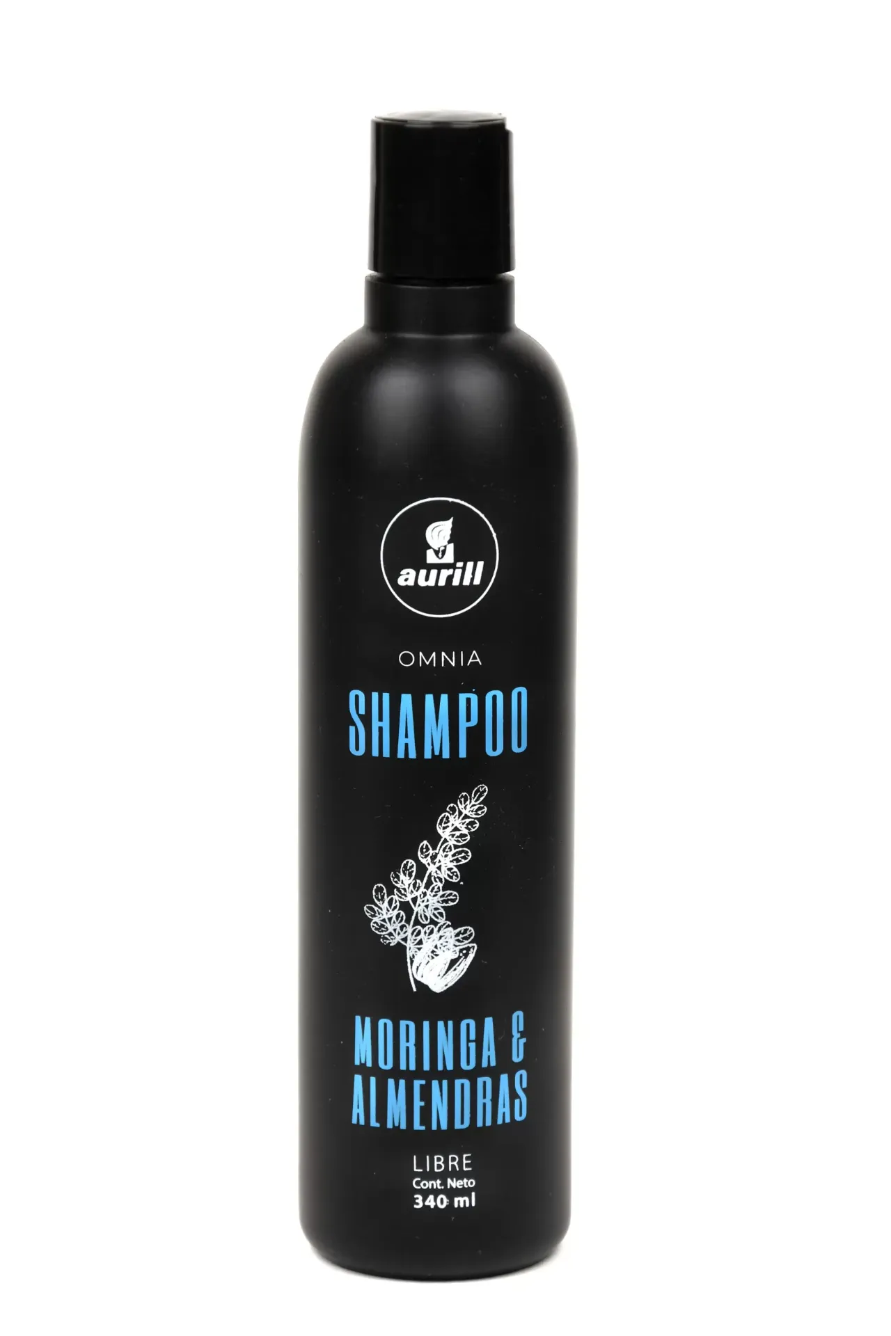 SHAMPOO MORINGA Y ALMENDRAS (340 CC - FRASCO)