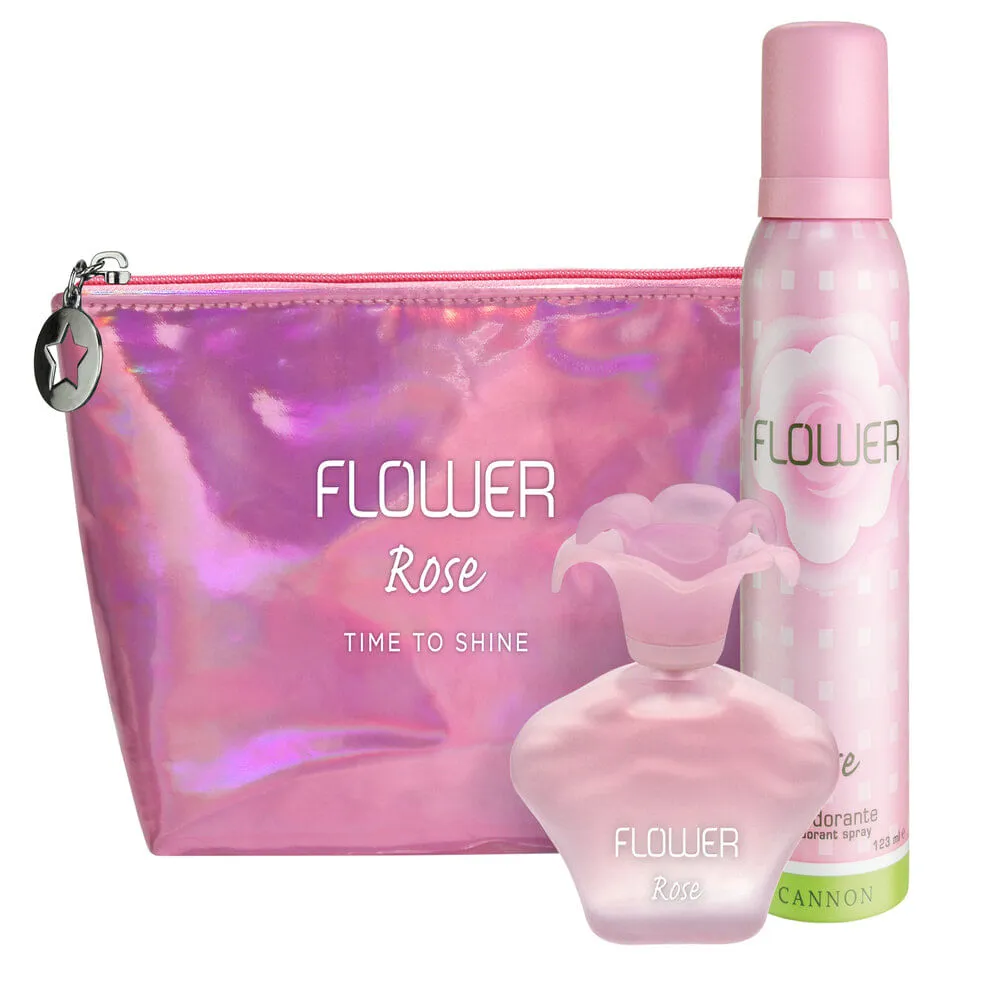 BOLSITO NESSESAIRE TORNAZOLADO FLOWER ROSE (EDT 40 ML + DESODORANTE 123 ML) (2 UNIDADES - BOLSITO)