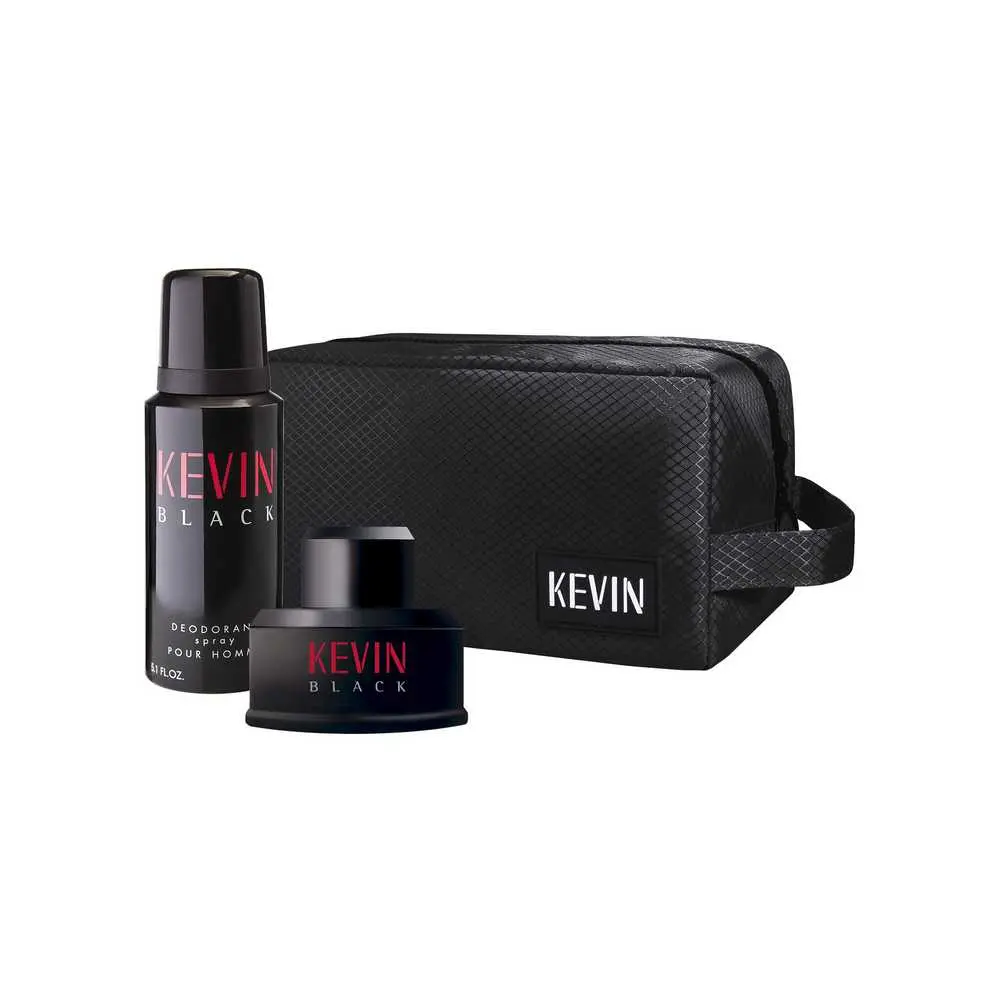 NECESSAIRE KEVIN BLACK (EDT 60 ML +DEO 150 ML - BOLSITO)
