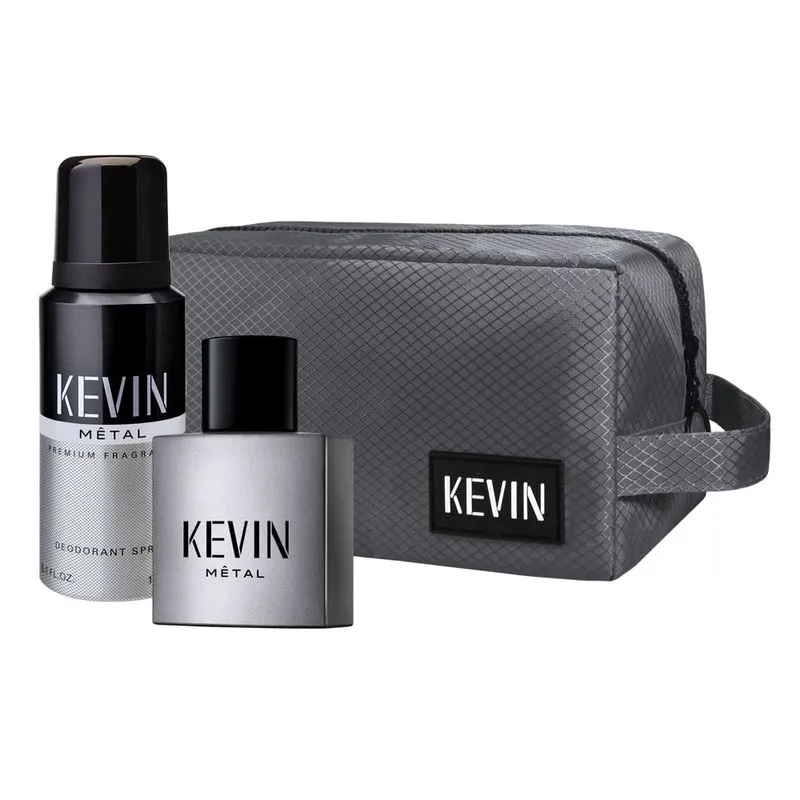 BOLSITO NESSESAIRE KEVIN METAL (EDT 60 ML + DESODORANTE 150 ML) (2UNIDADES - BOLSITO)