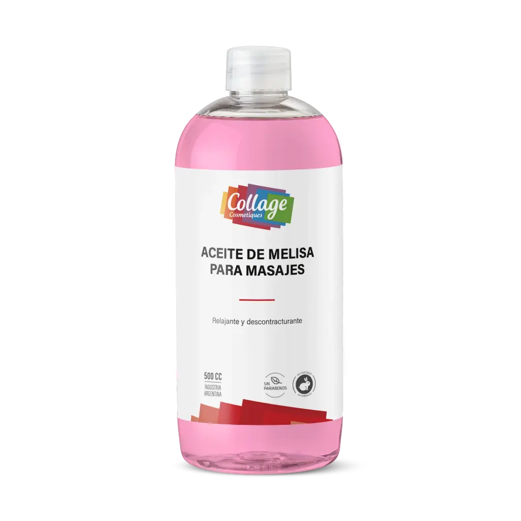 ACEITE DE MELISA PARA MASAJES (ROJO - 500 ML - BOTELLA)