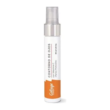 [46728] CONTORNO DE OJOS CON VITAMINA C + PERLAS PLATEADAS (30 ML - FRASCO) CERAS COLLAGE